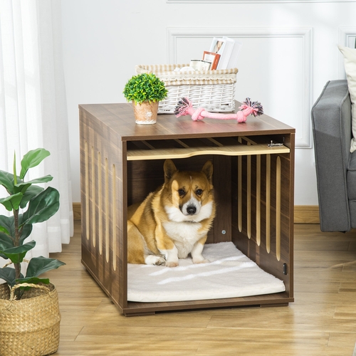 Furniture Style Dog Crate End Table with Removable Door Panel, Dog - Image 2