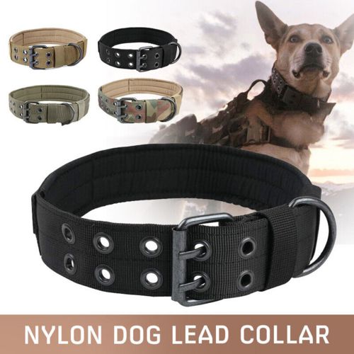 2" Wide Tactical Heavy Duty Nylon Large Dog Collar K9 Military With - Image 13