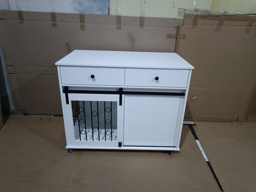 Modern Wooden Dog Crate Furniture with Sliding Barn Door – MDF Indoor - Image 32