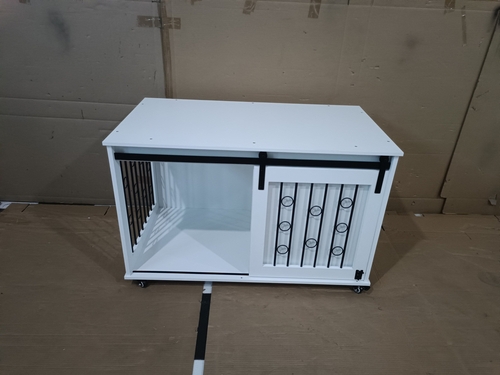 Modern Wooden Dog Crate Furniture with Sliding Barn Door – MDF Indoor - Image 66