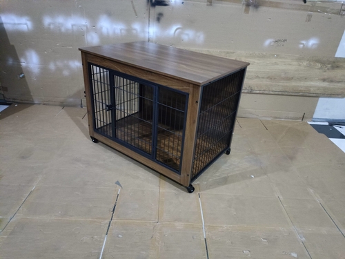 Heavy Duty Wooden Dog Crate Furniture with Wheels– Indoor Pet Kennel - Image 76