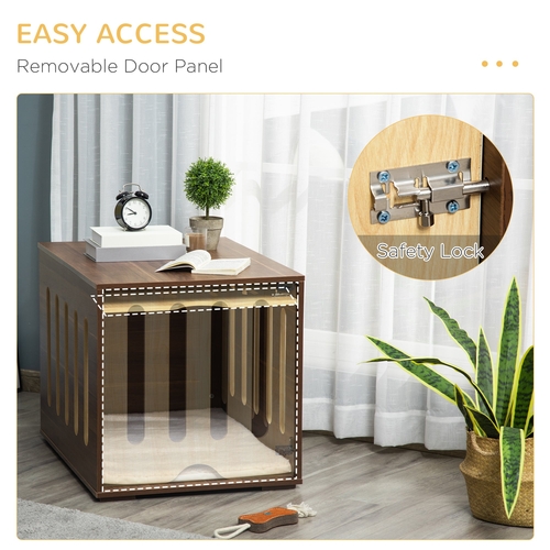 Furniture Style Dog Crate End Table with Removable Door Panel, Dog - Image 5