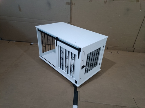 Modern Wooden Dog Crate Furniture with Sliding Barn Door – MDF Indoor - Image 64
