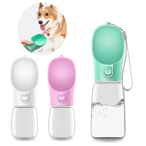 Travel Dog Water Bottle with Drinking Bowl
