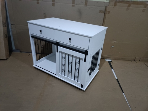 Modern Wooden Dog Crate Furniture with Sliding Barn Door – MDF Indoor - Image 31