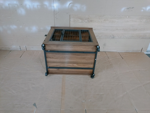 Heavy Duty Wooden Dog Crate Furniture with Wheels– Indoor Pet Kennel - Image 25